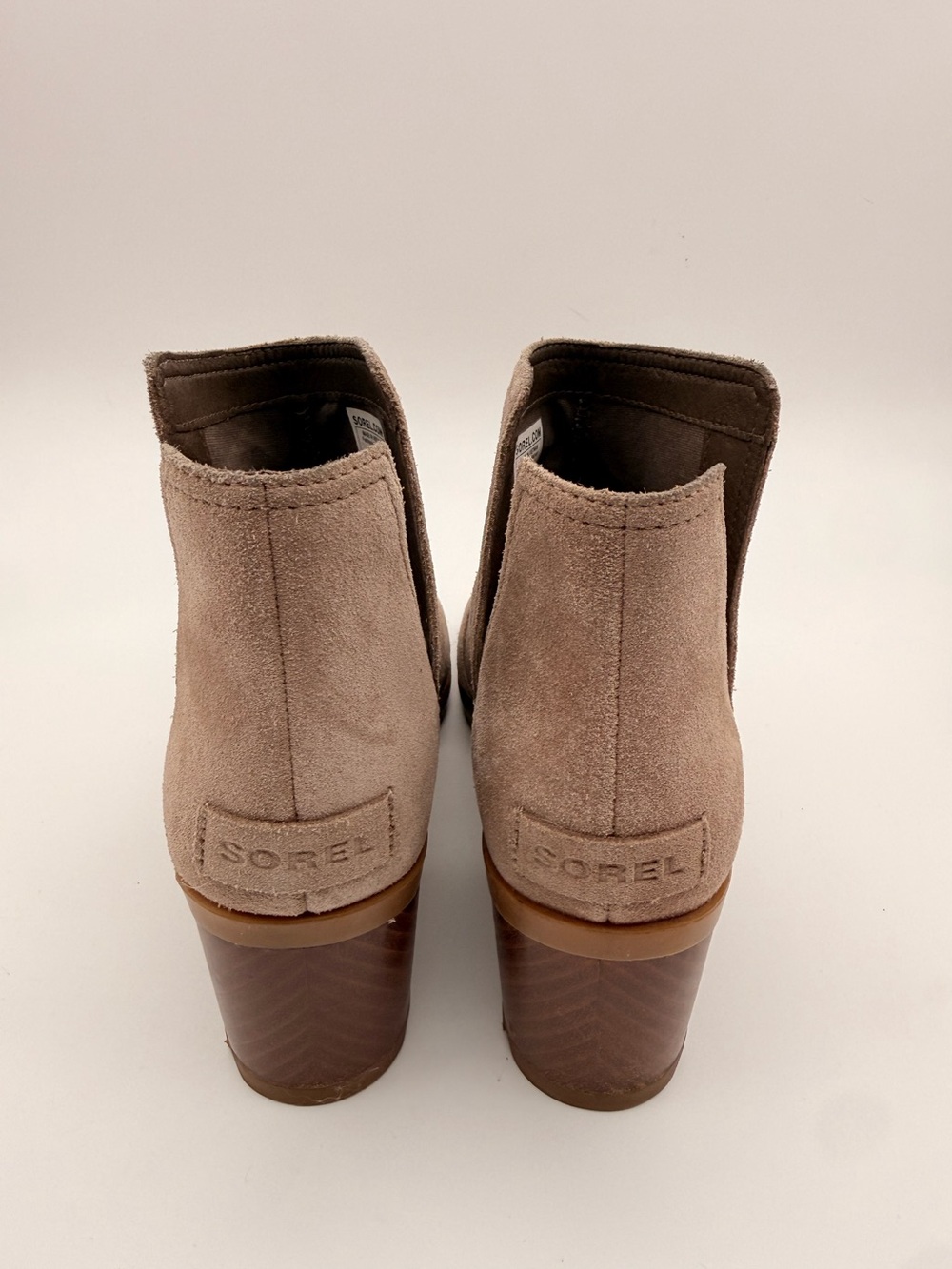 SOREL Cate Cut-Out Suede Booties Ash Tan Women’s Size 8.5 - Picture 4 of 11